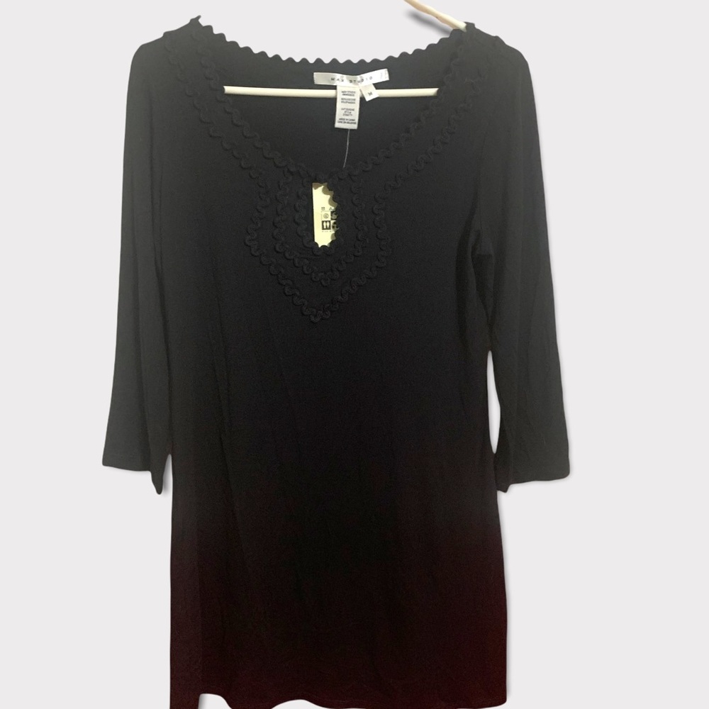 Max Studio Black Keyhole Mini Dress M